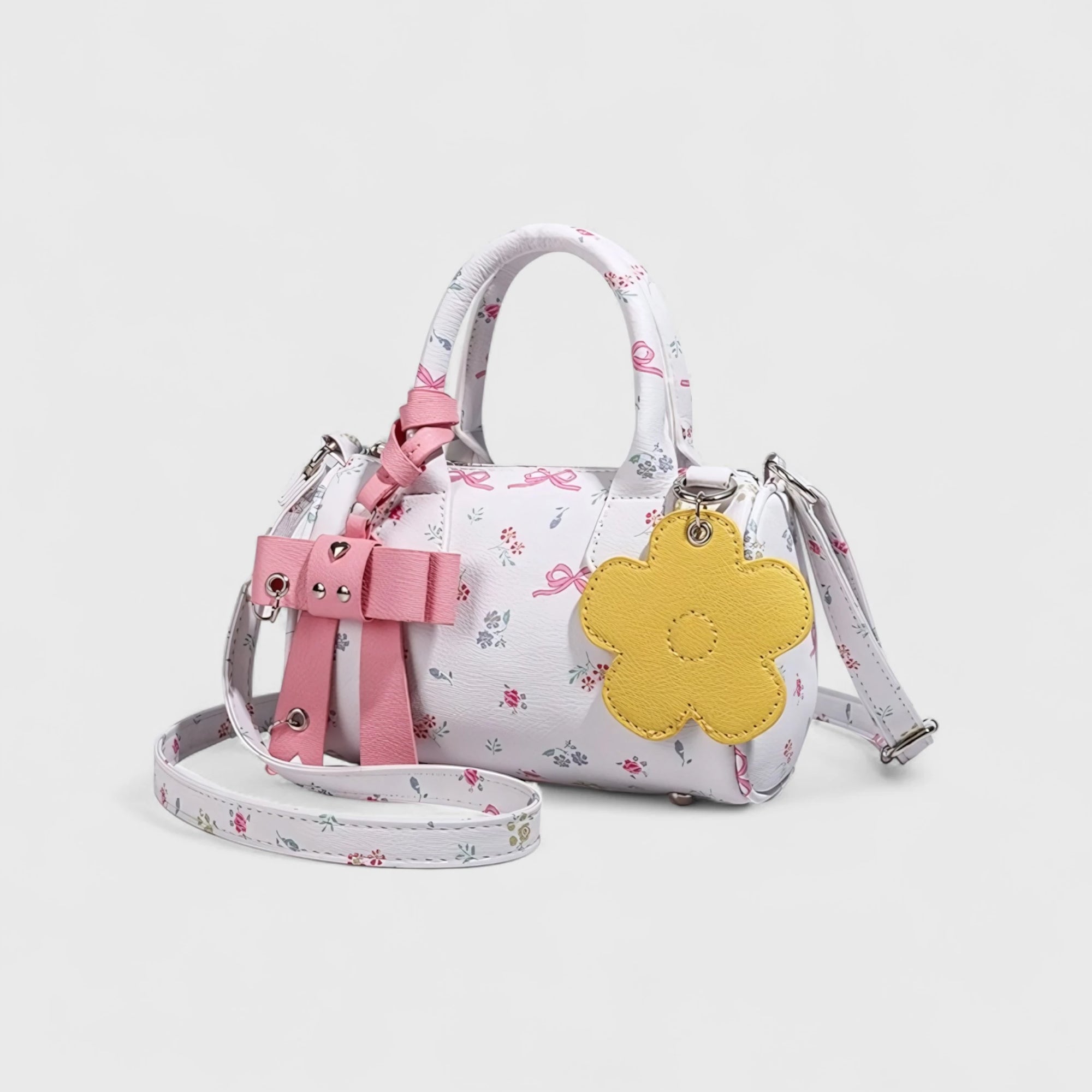 Floral Butterfly Garden Boston Bag