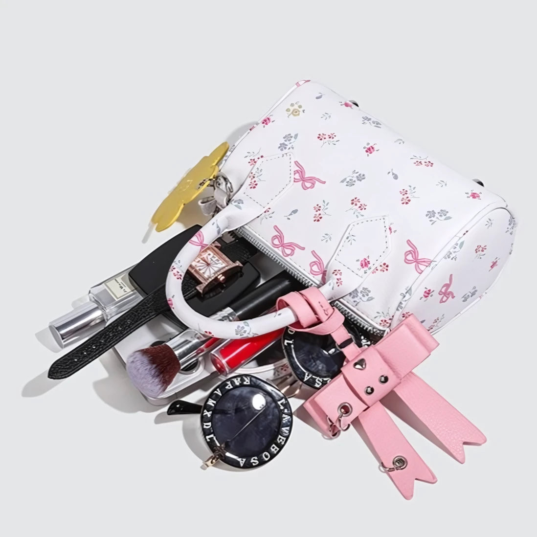 Floral Butterfly Garden Boston Bag