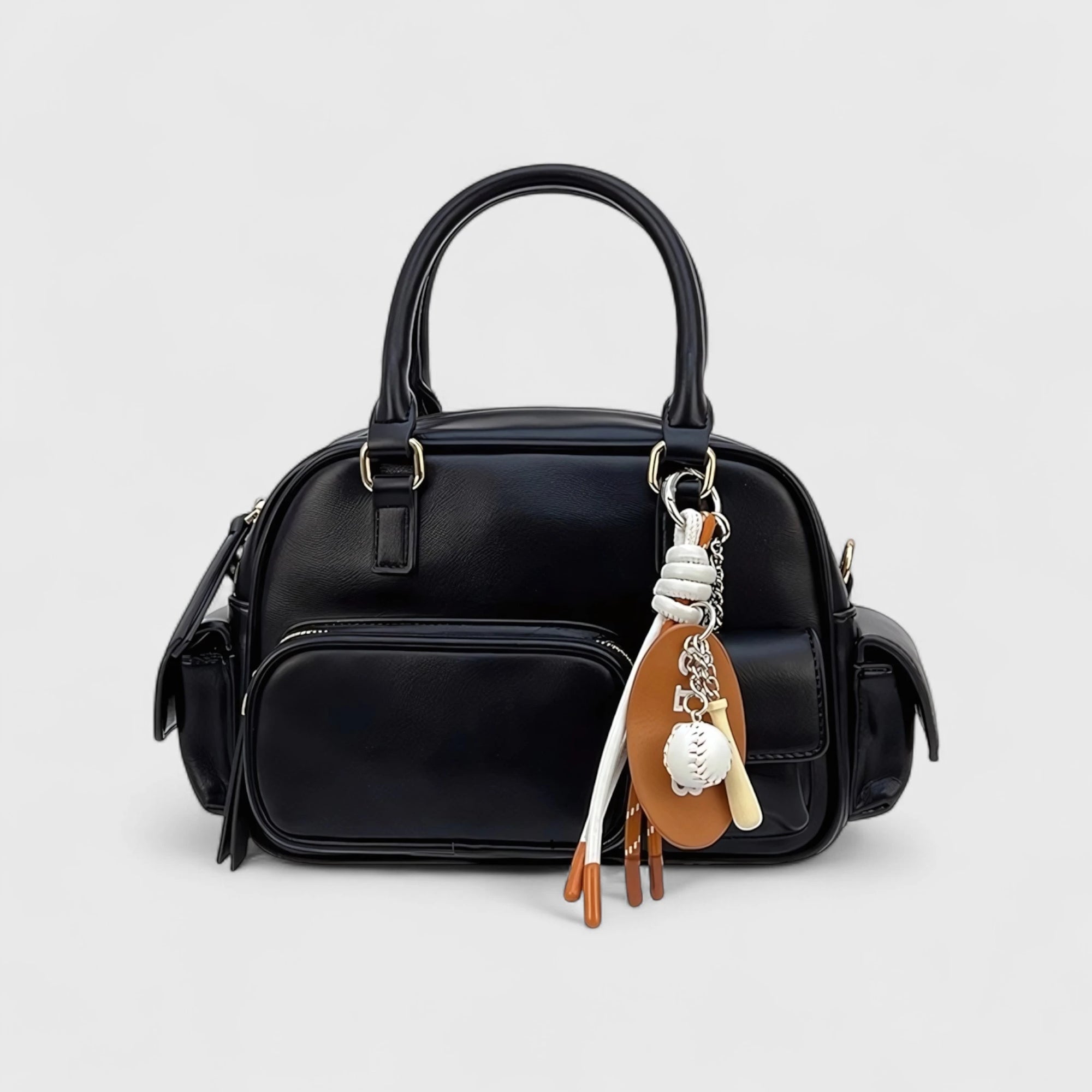 Cream Cookie Boston Bag