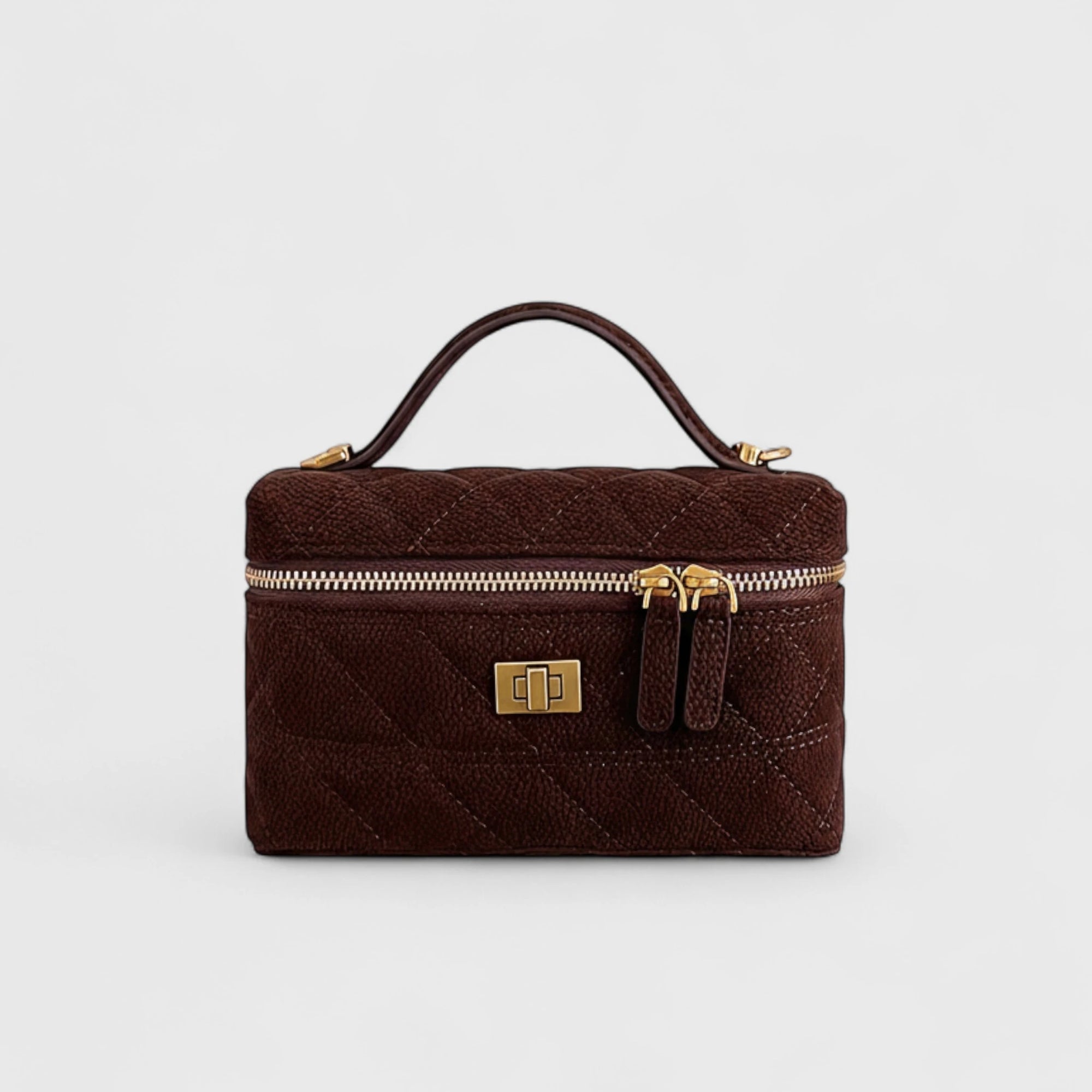 Caramel Biscuit - Vintage Quilted Box Bag