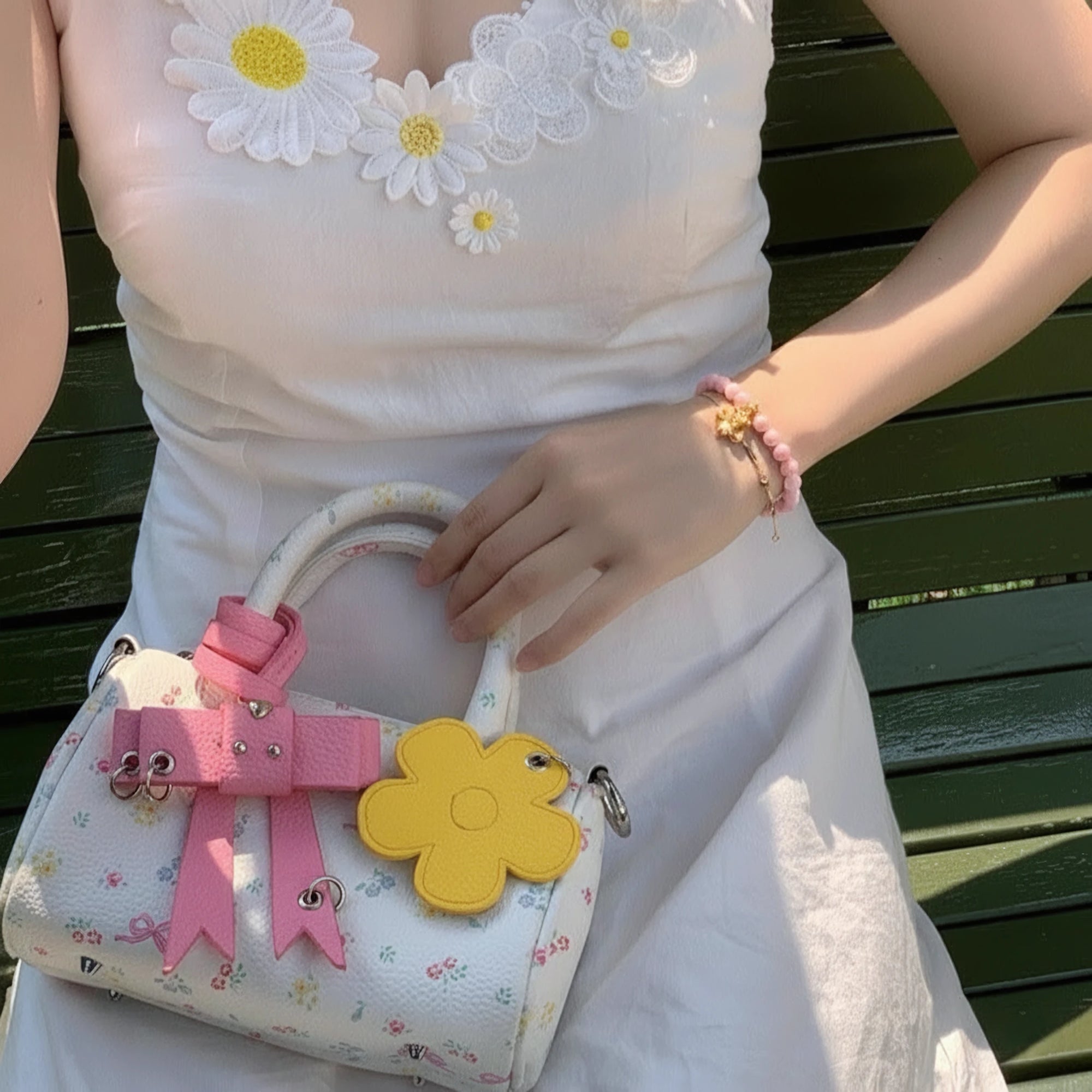 Floral Butterfly Garden Boston Bag