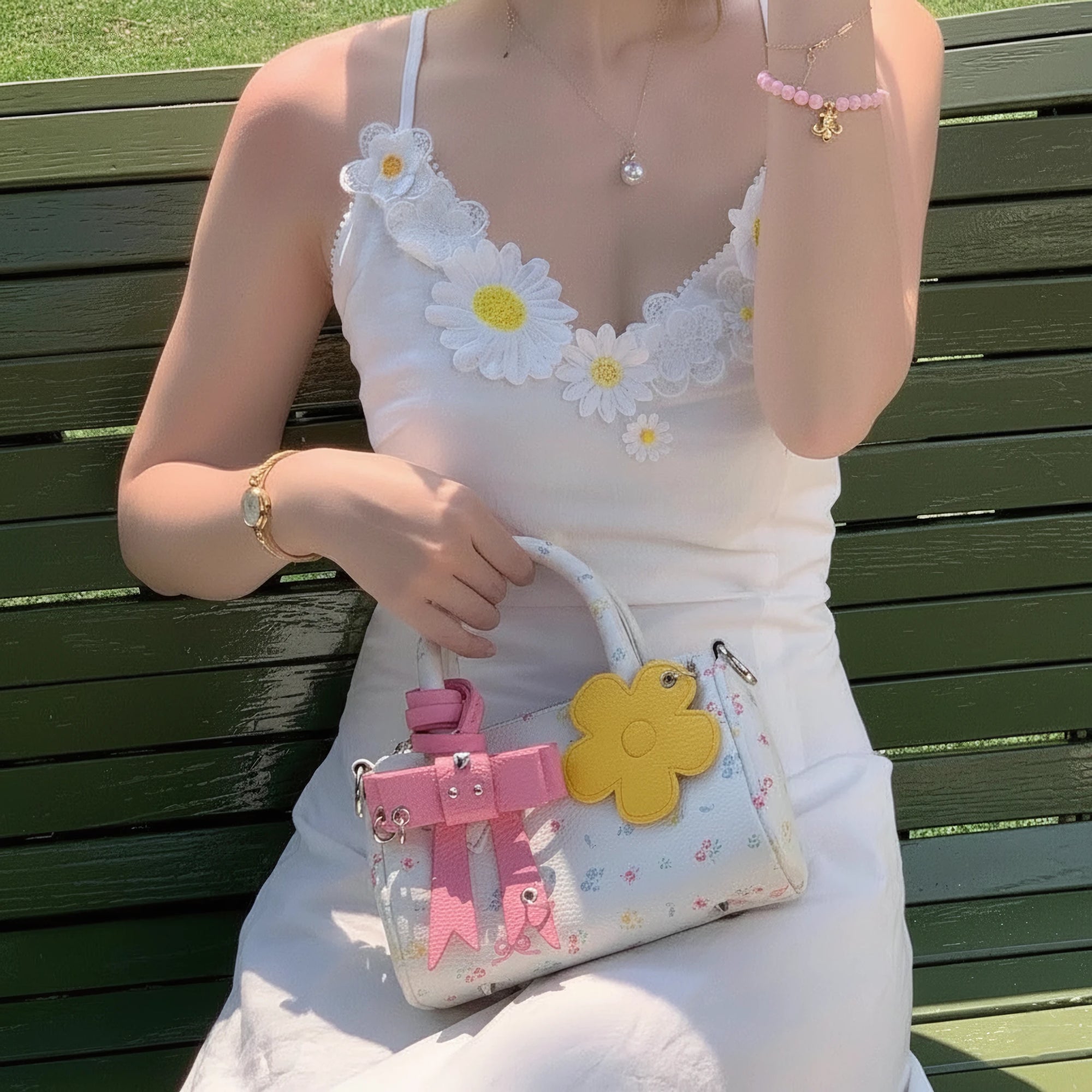 Floral Butterfly Garden Boston Bag