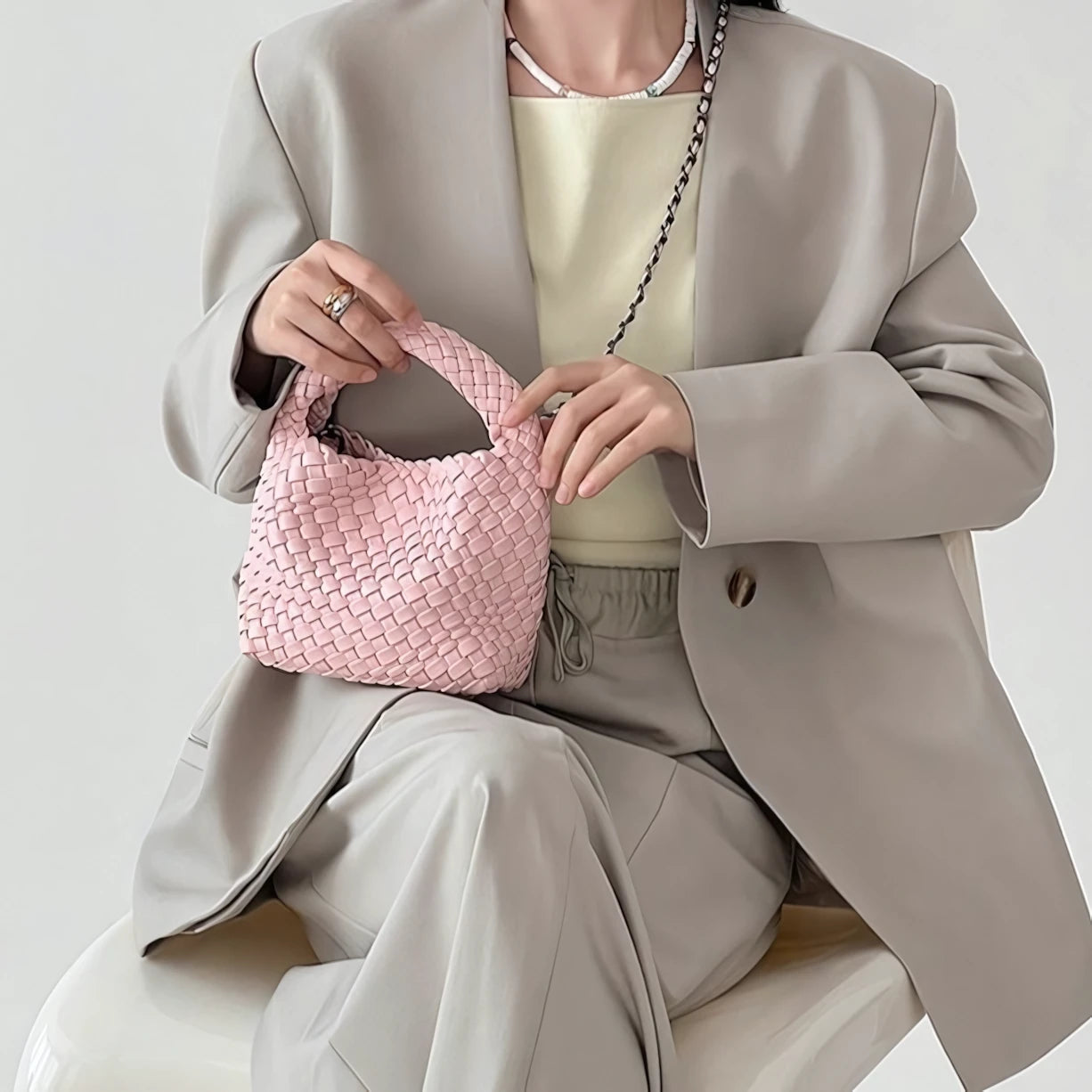 Sweet Escape - Mini Woven Bucket Bag