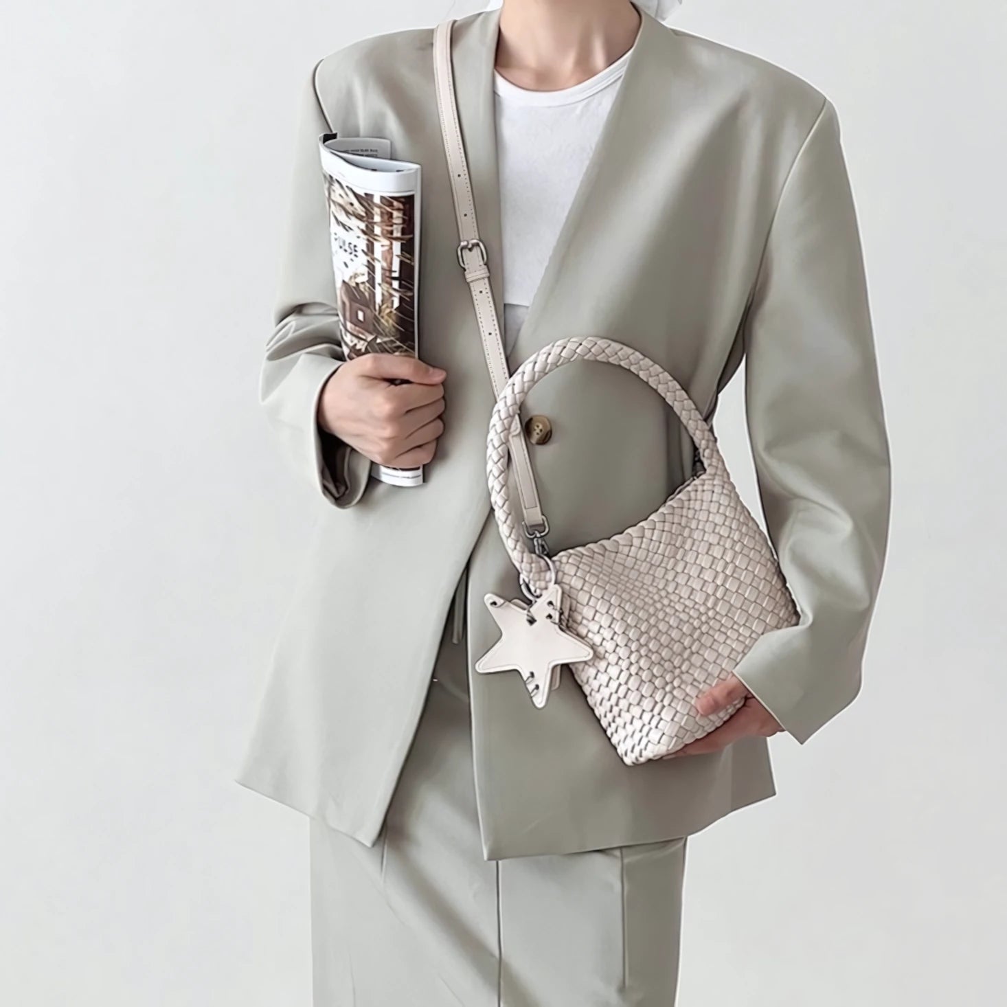 Starshine Knot – Handwoven Bucket Bag
