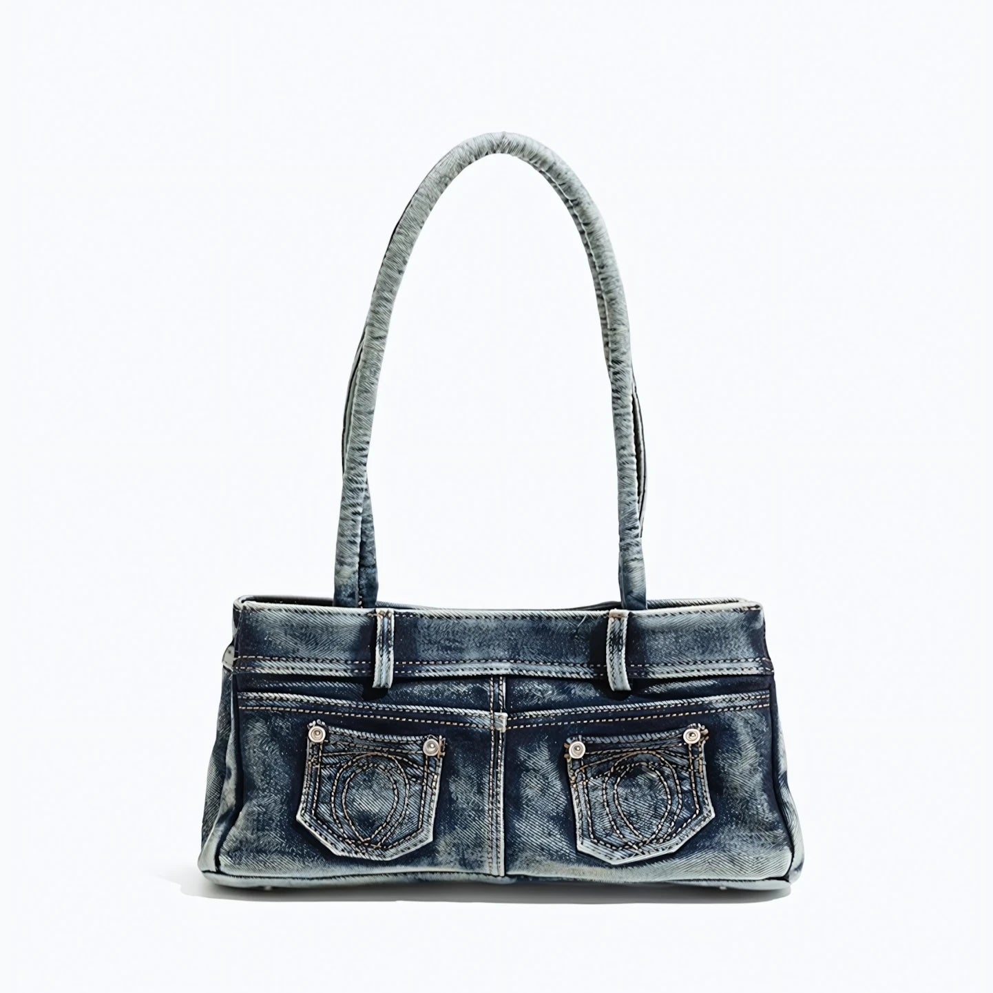 Sidewalk Muse - Washed Denim Baguette