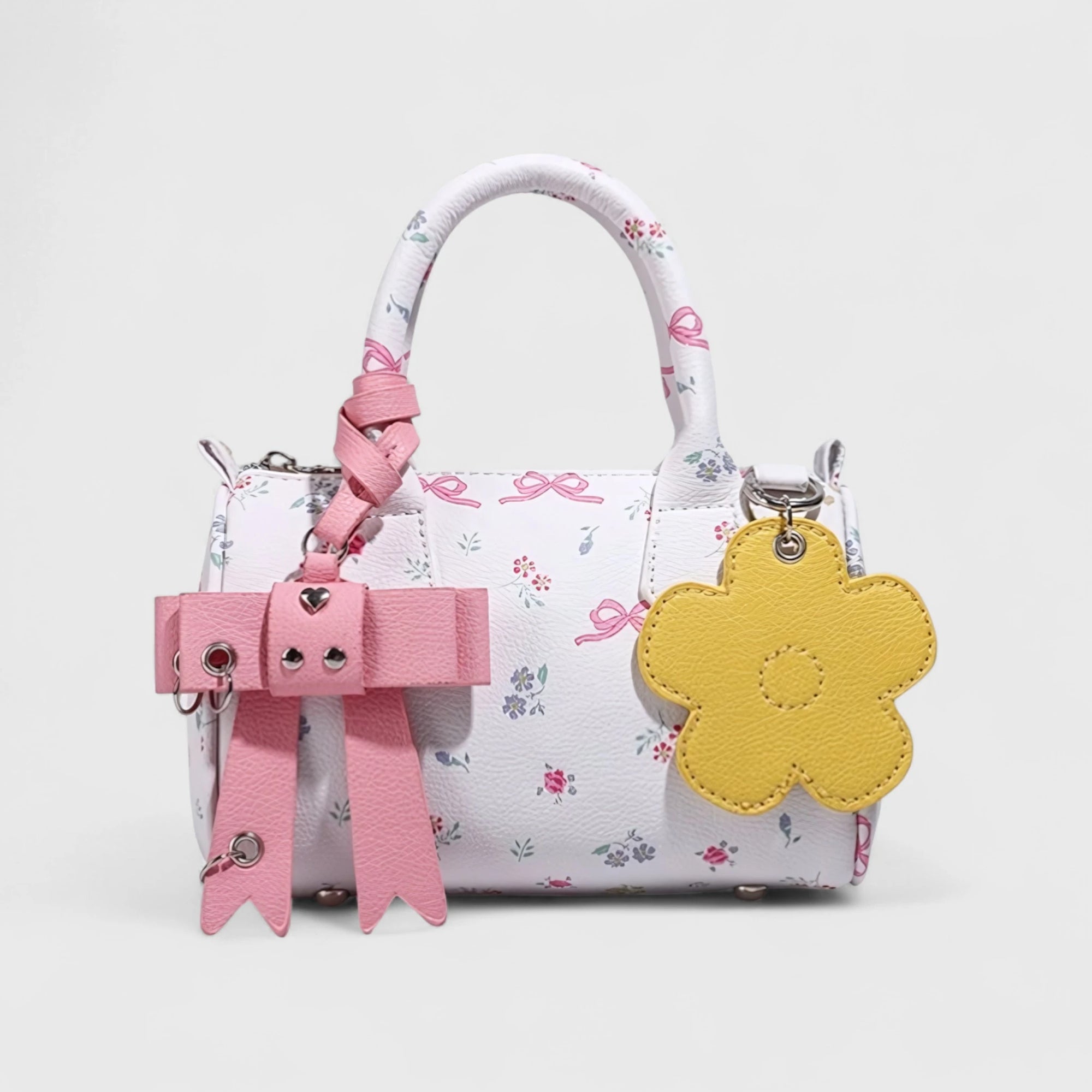 Floral Butterfly Garden Boston Bag
