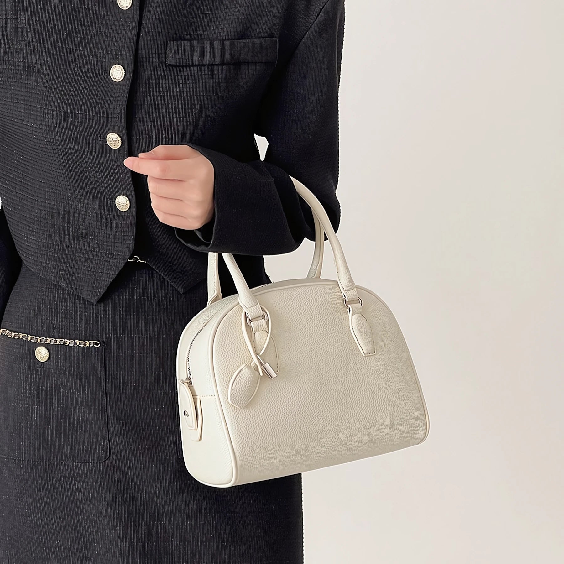 Arc Key - Pebbled Boston Bag