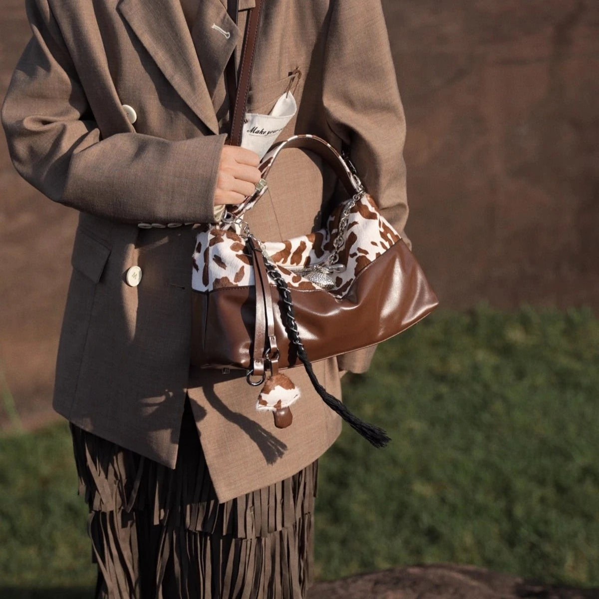 Wild Muse Hair-On Leather Hobo