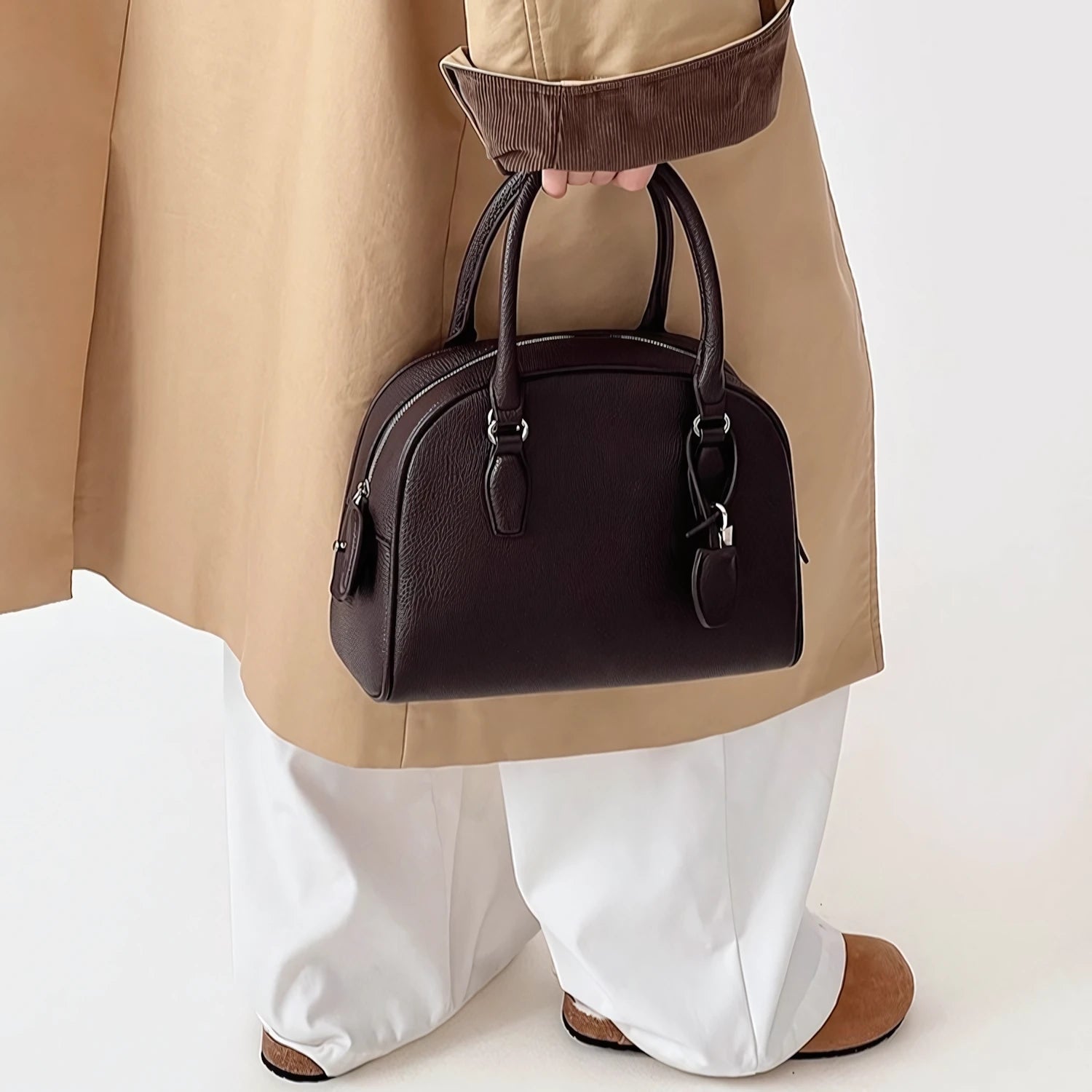 Arc Key - Pebbled Boston Bag
