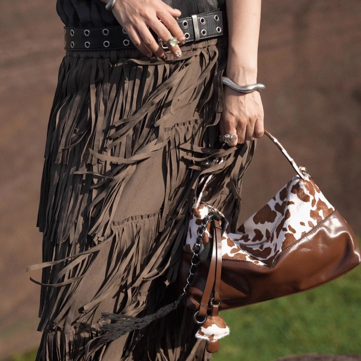 Wild Muse Hair-On Leather Hobo