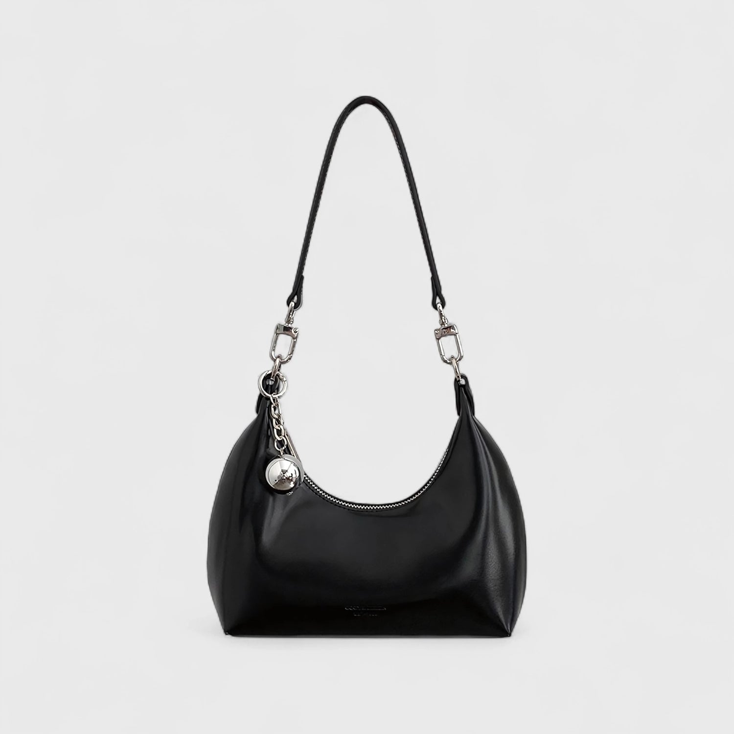 Moon Wink – Glossy Crescent Shoulder Bag