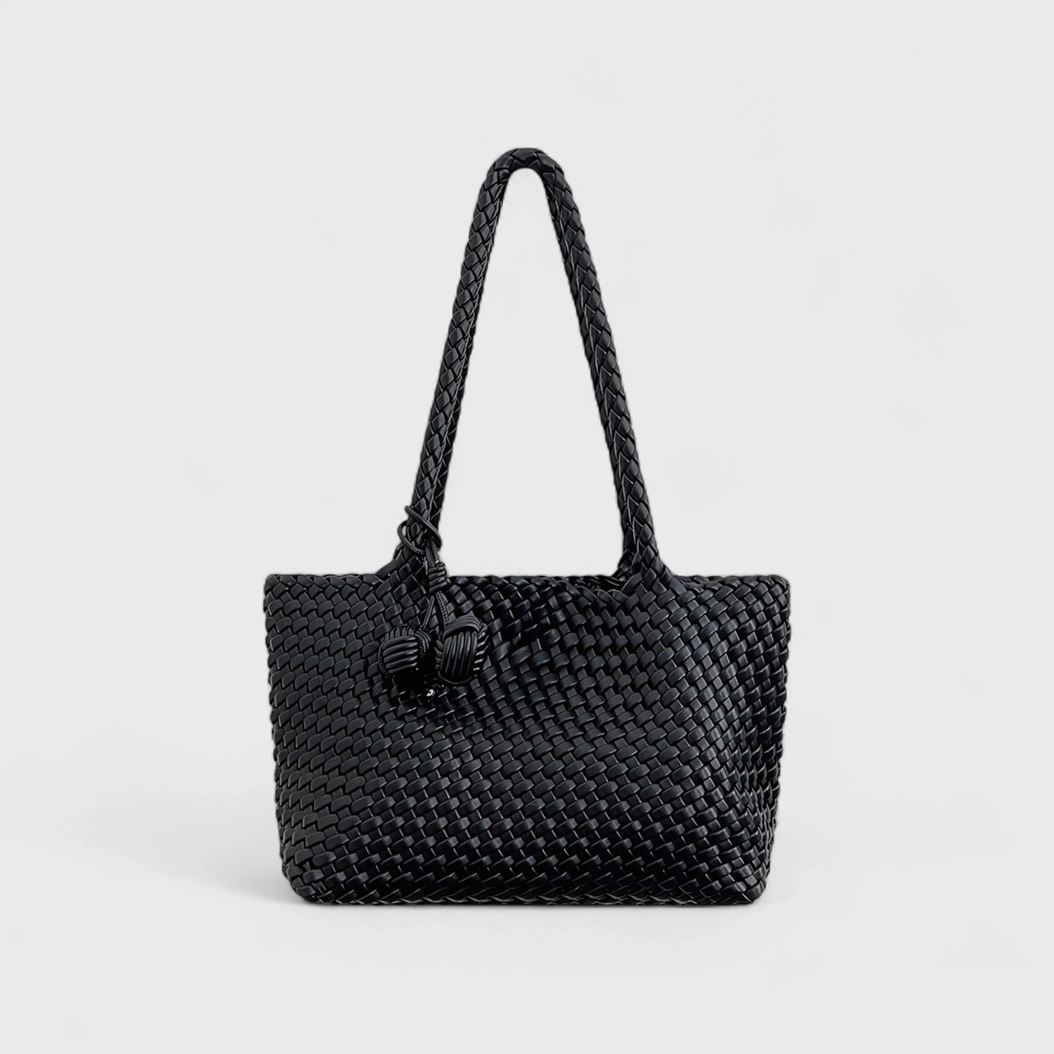 Everyday Muse – Woven Tote with Dual Charms