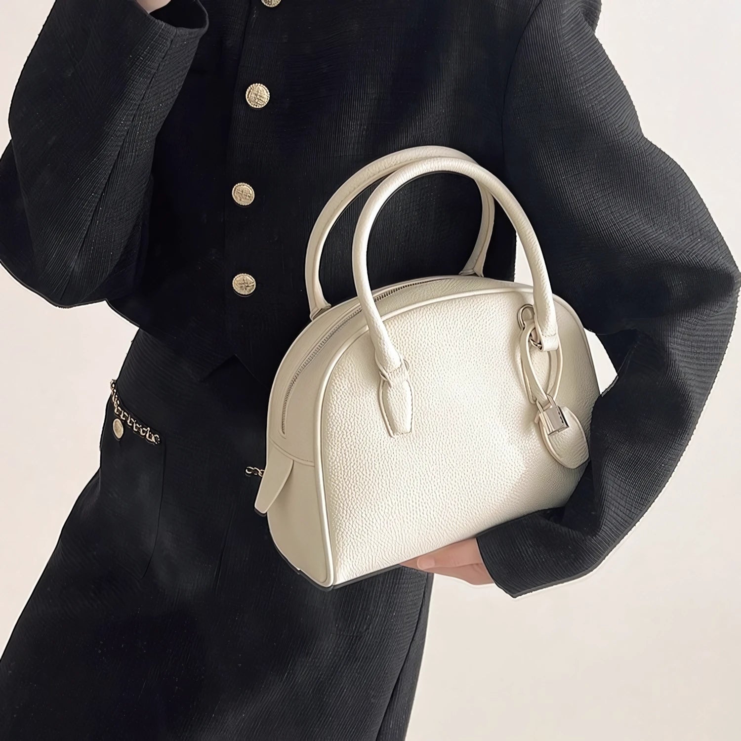 Arc Key - Pebbled Boston Bag