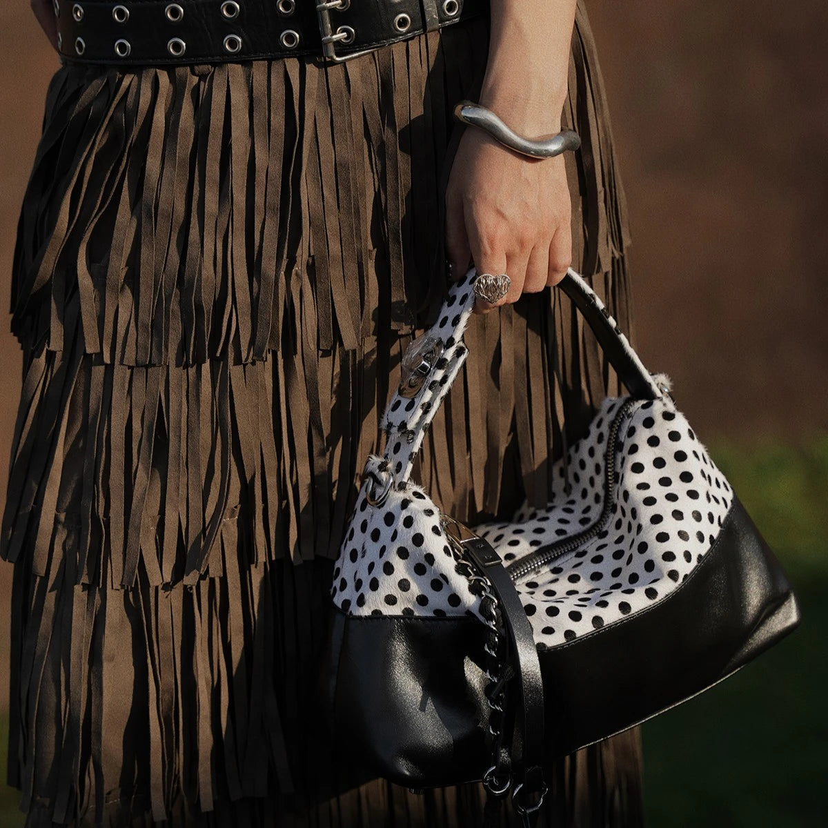 Wild Muse Hair-On Leather Hobo