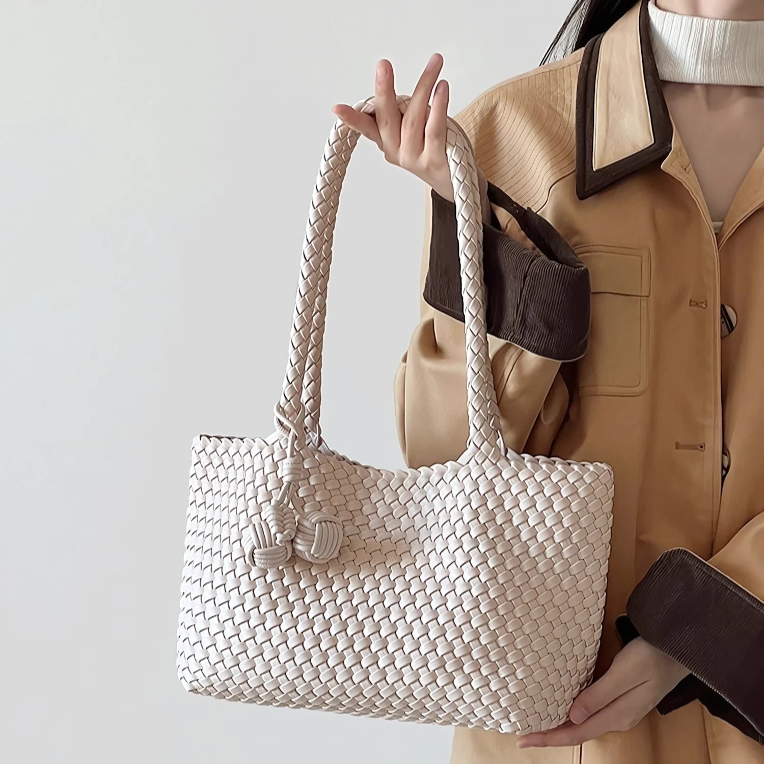Everyday Muse – Woven Tote with Dual Charms