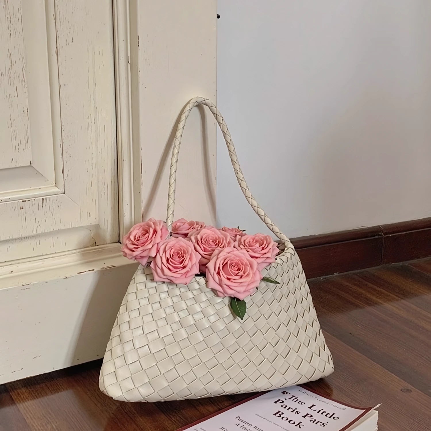 Caramel Canelé – Structured Woven Shoulder Bag
