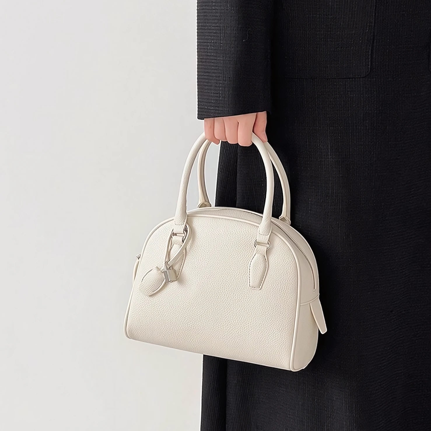 Arc Key - Pebbled Boston Bag