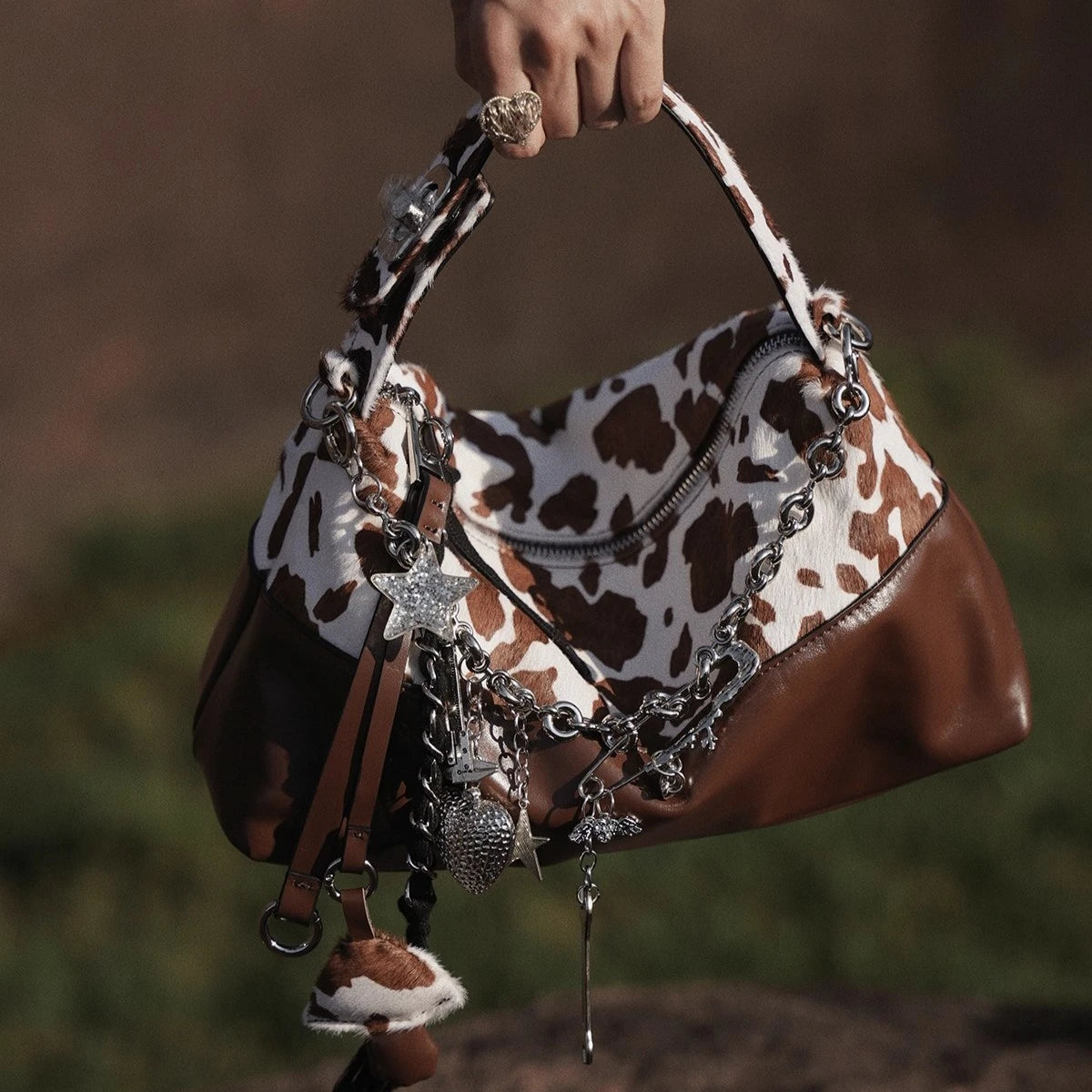 Wild Muse Hair-On Leather Hobo