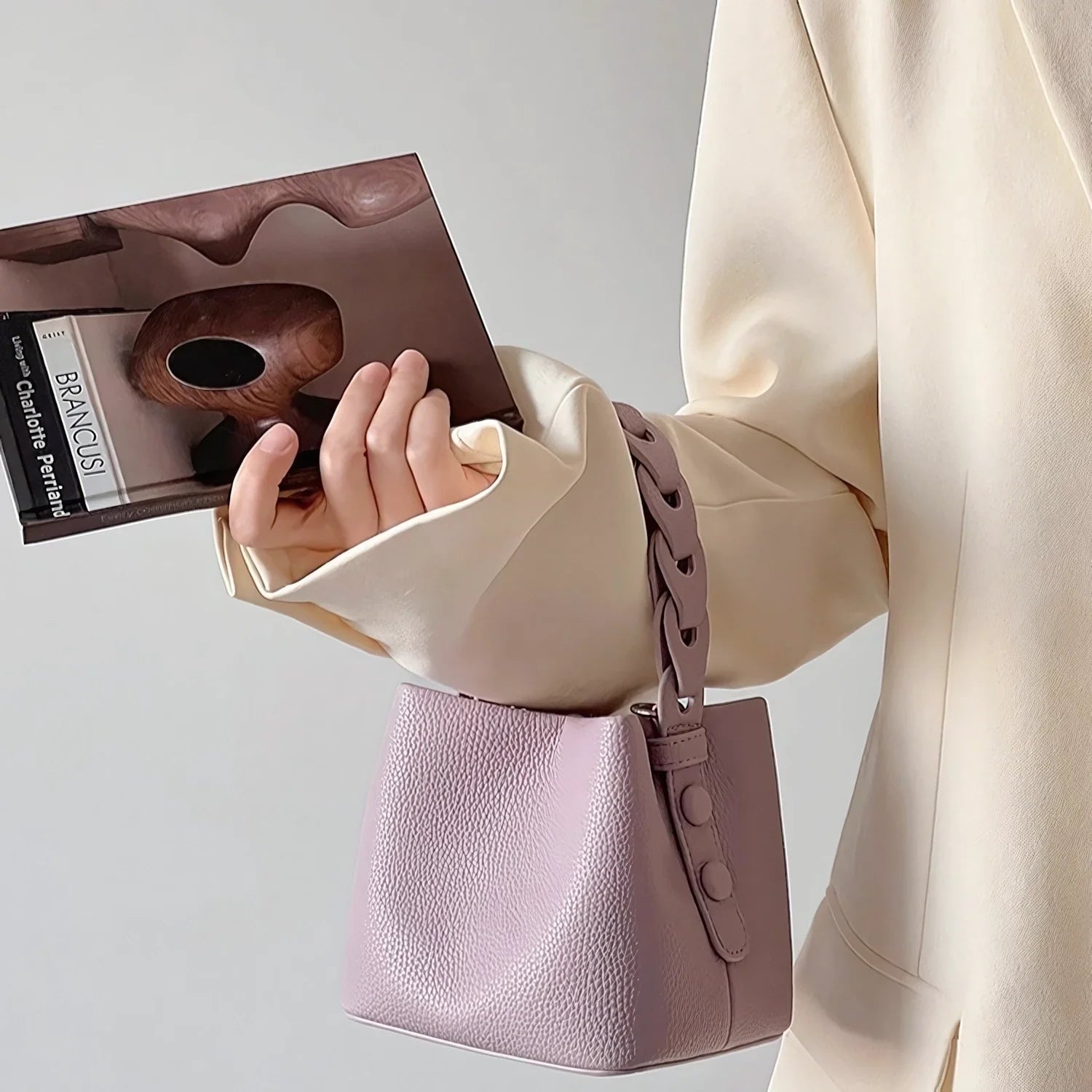 Whisper Soft - Braided Bucket Bag for Effortless Grace