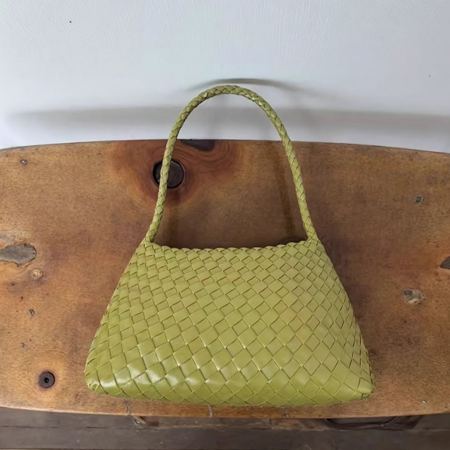 Caramel Canelé – Structured Woven Shoulder Bag