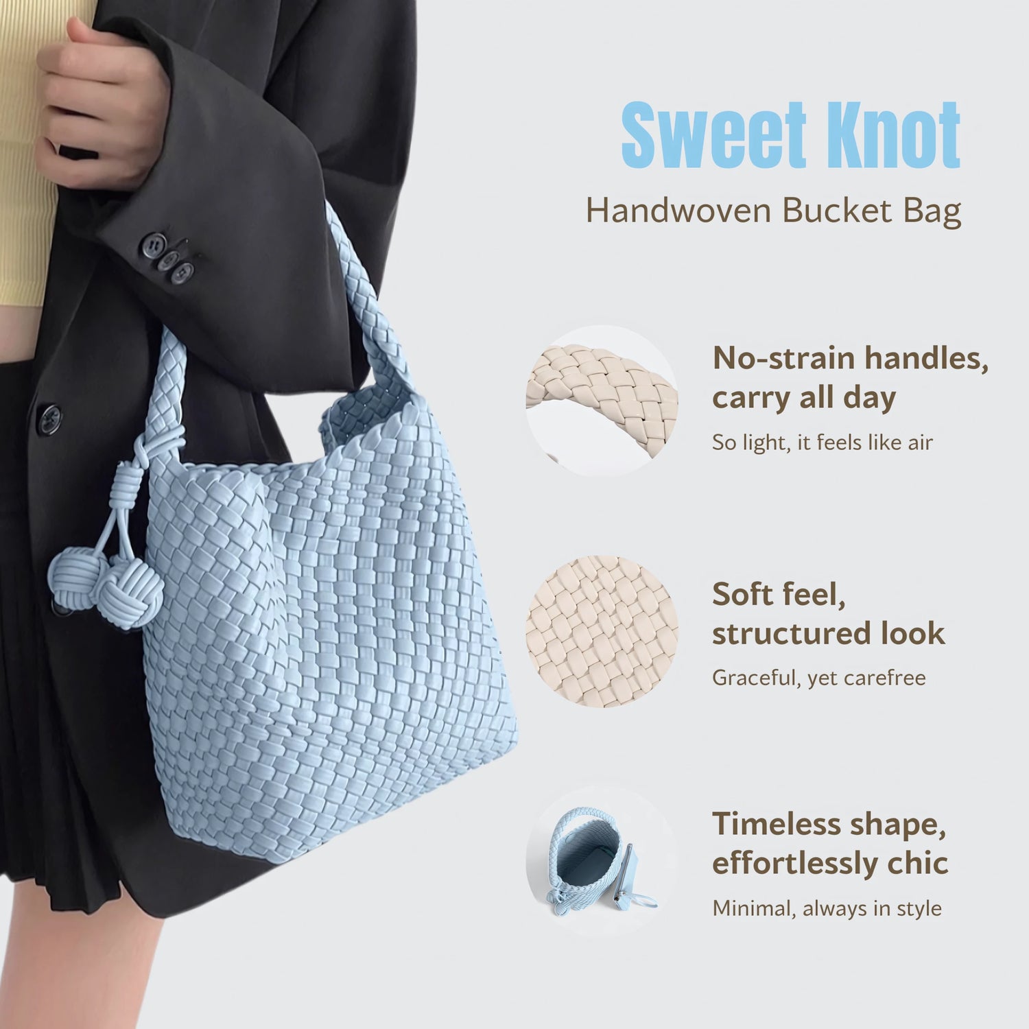 Sweet Knot - Handwoven Bucket Bag