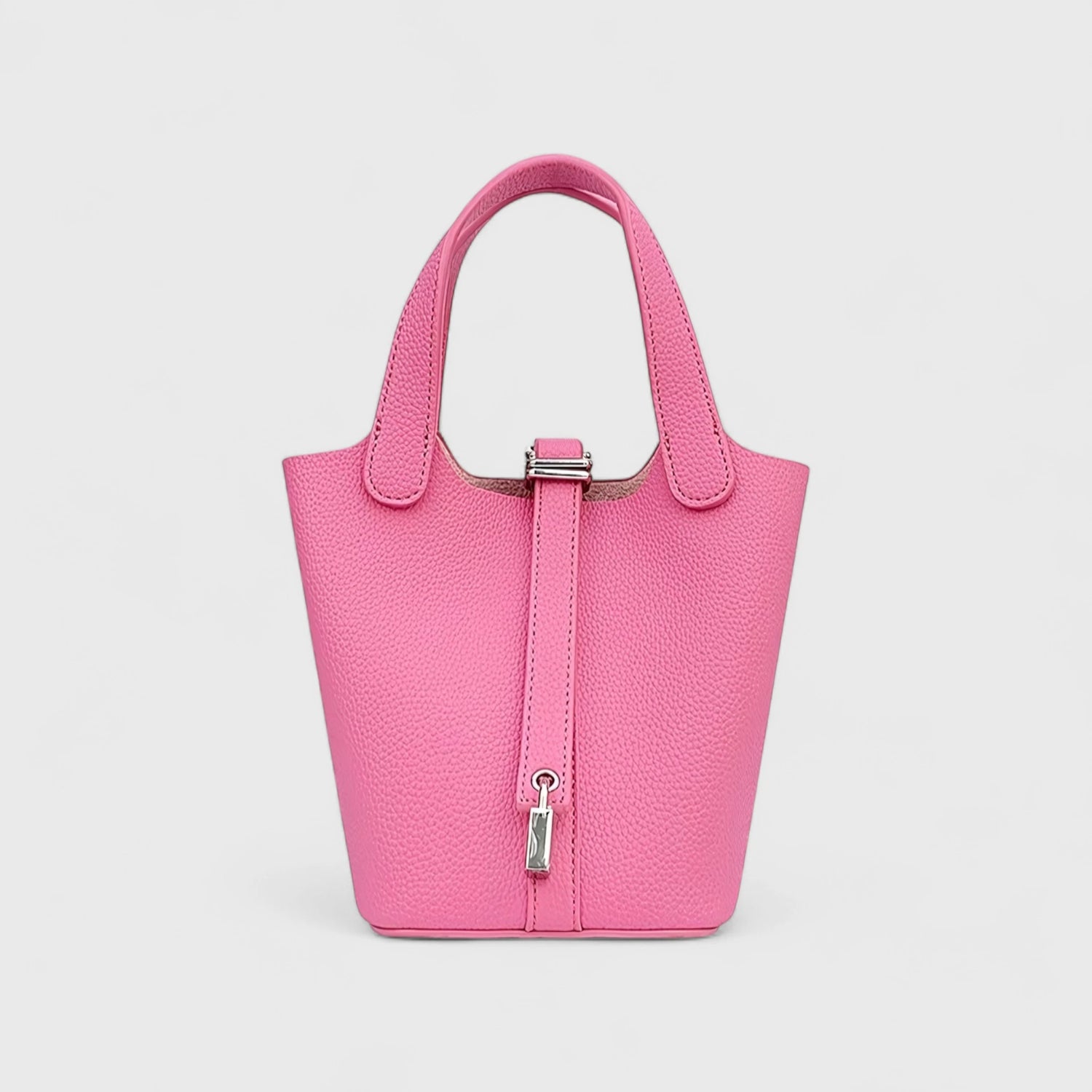 Soft Power in a Handle - Luxe Litchi Bucket Bag