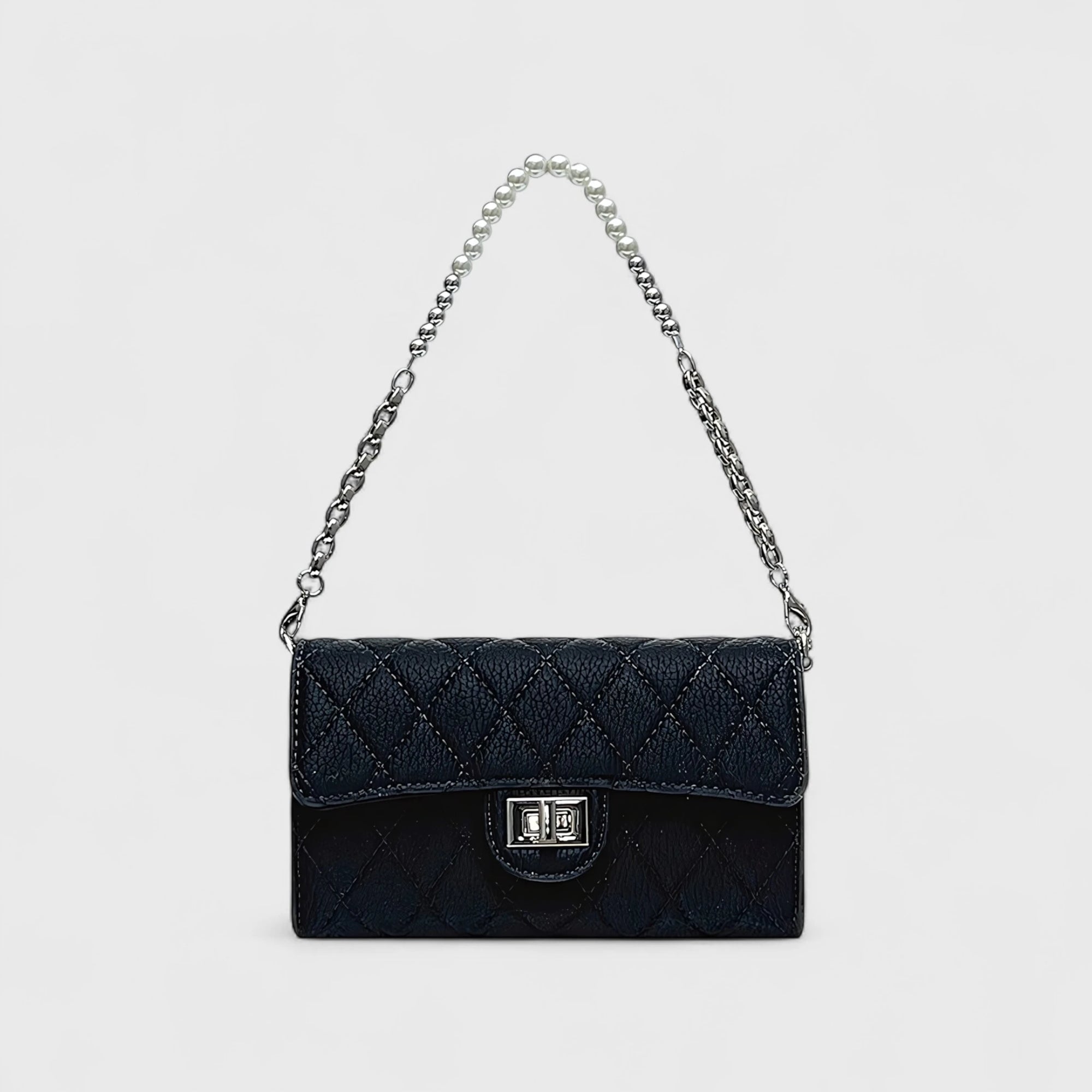 Pearl Whimsy – Quilted Soft Leather Chain Bag