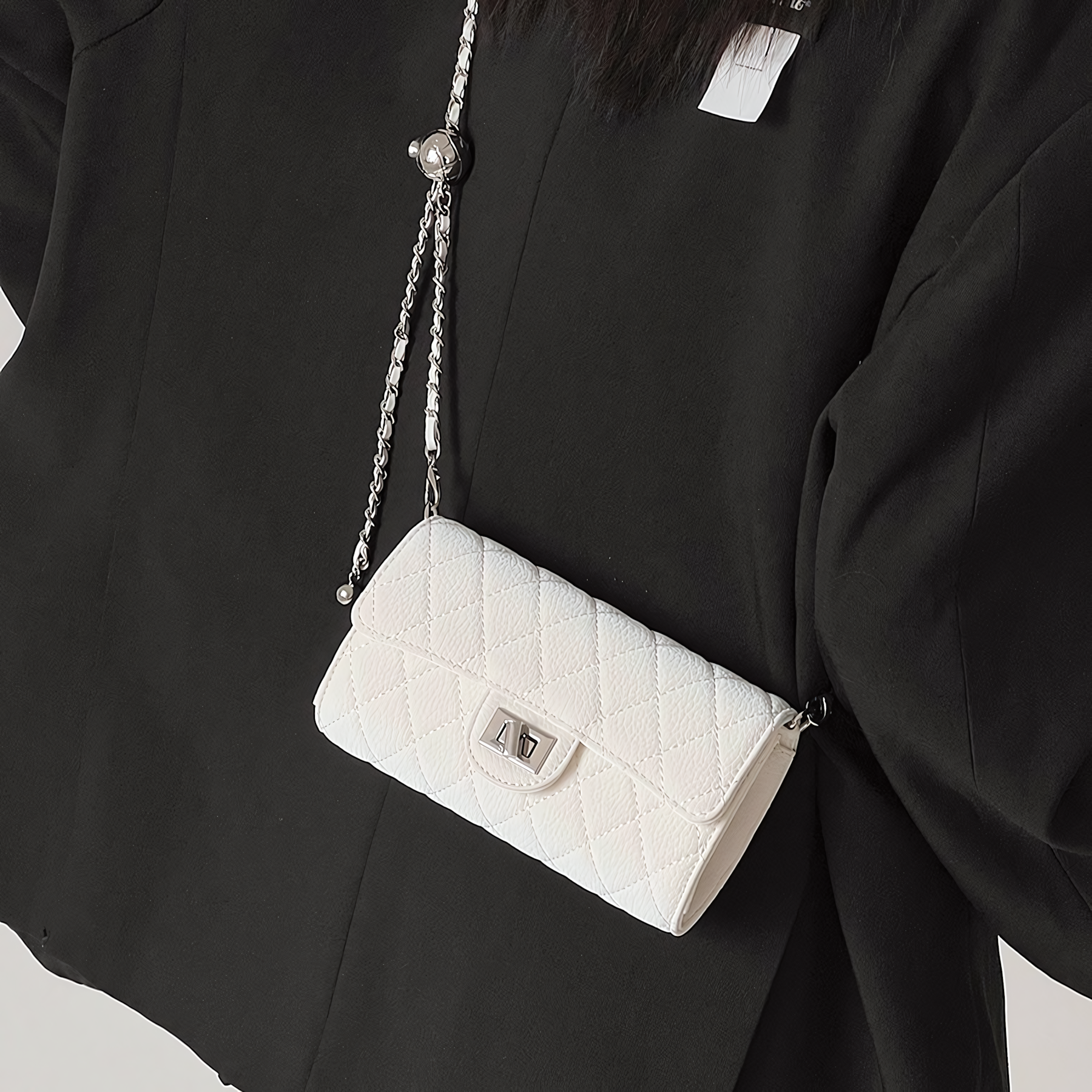 Pearl Whimsy – Quilted Soft Leather Chain Bag
