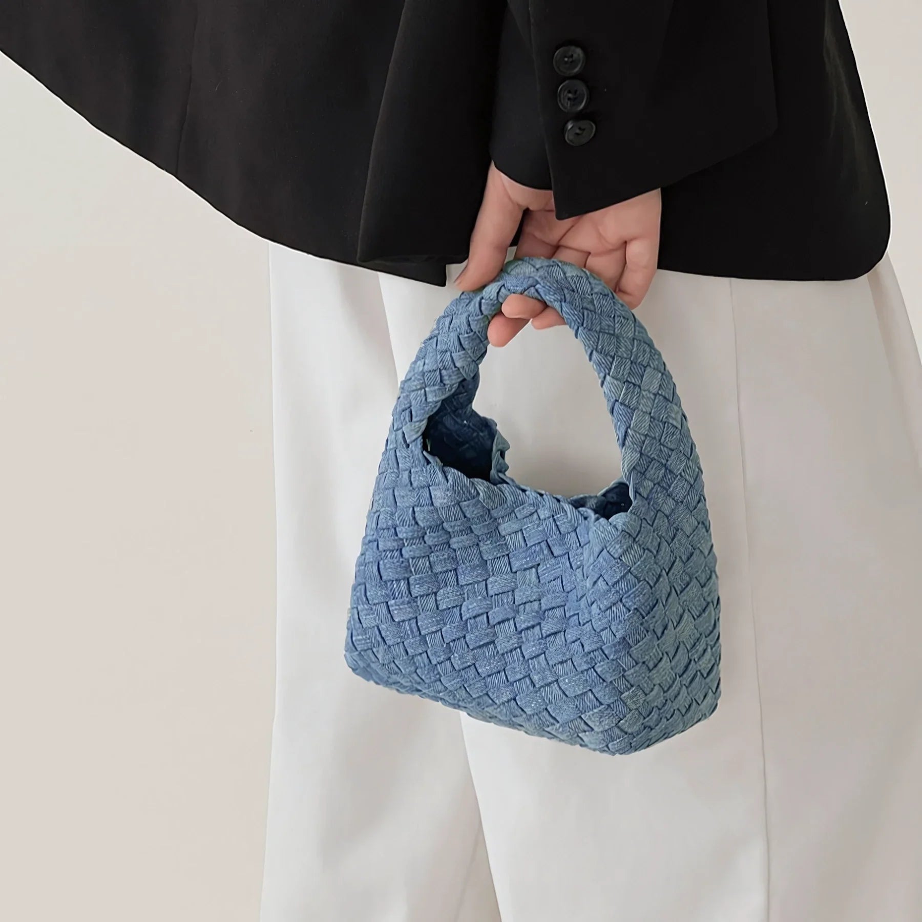 Wander Weave - Snow Washed Denim Tote