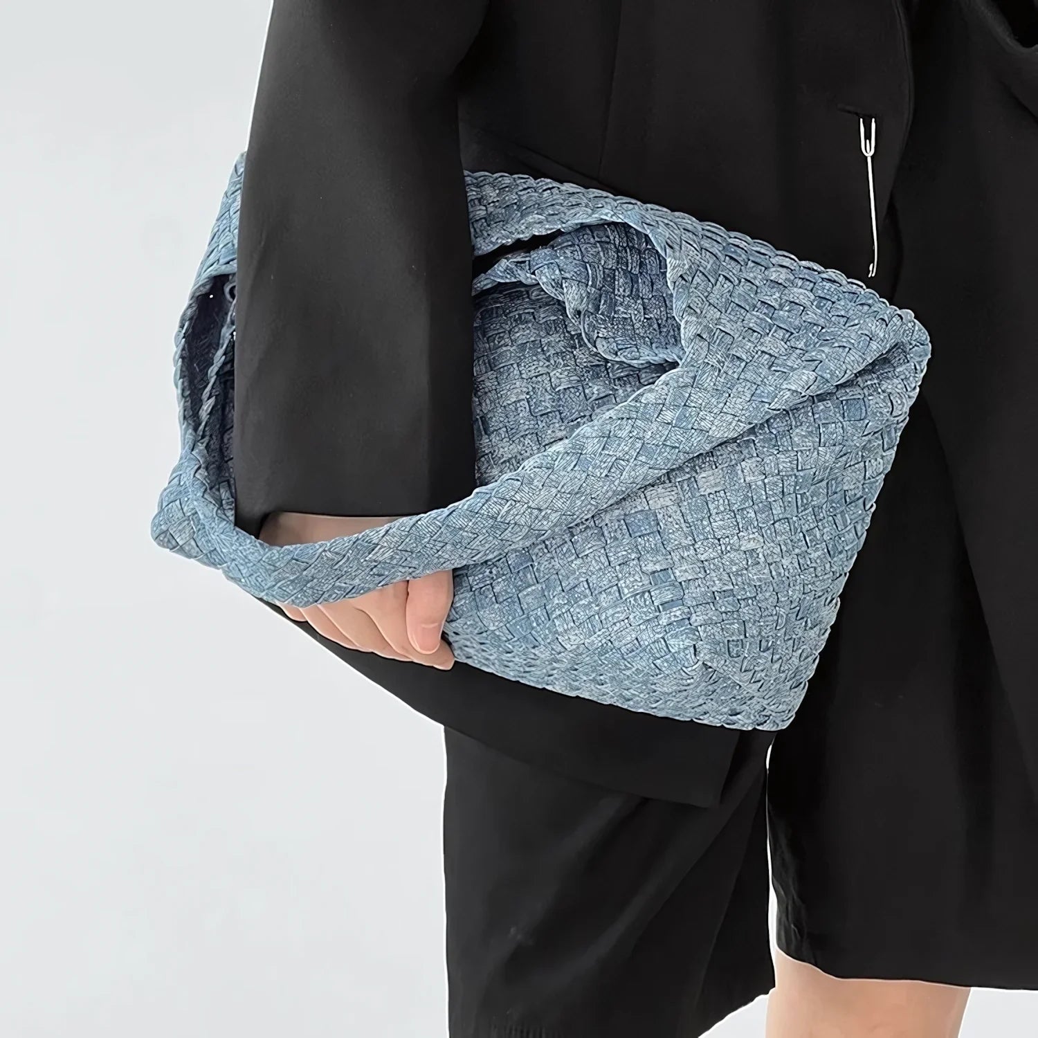 Wander Weave - Snow Washed Denim Tote