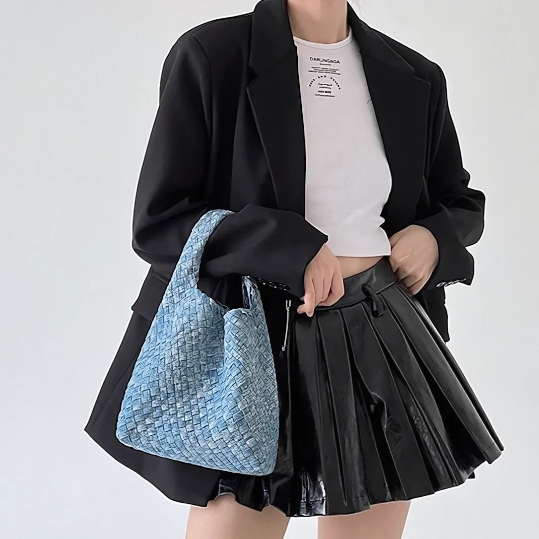 Wander Weave - Snow Washed Denim Tote