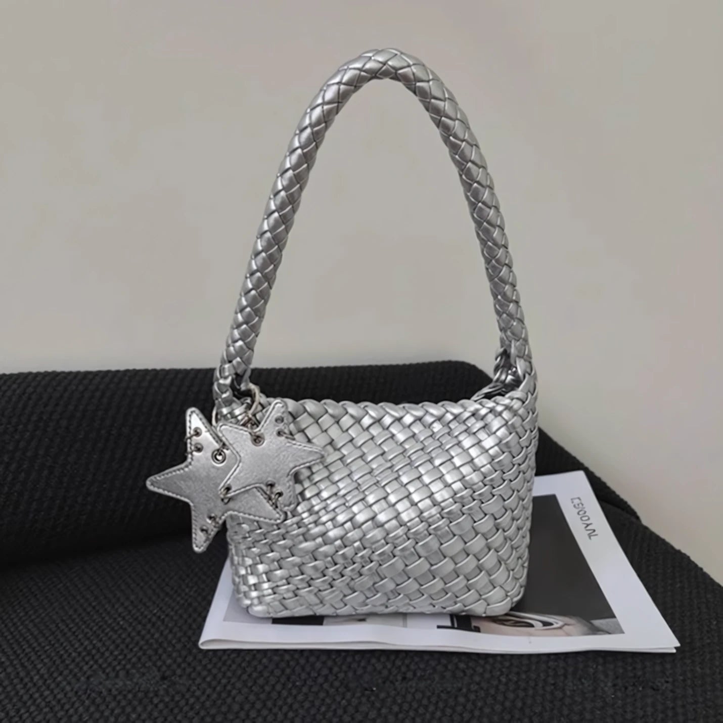 Starshine Knot – Handwoven Bucket Bag