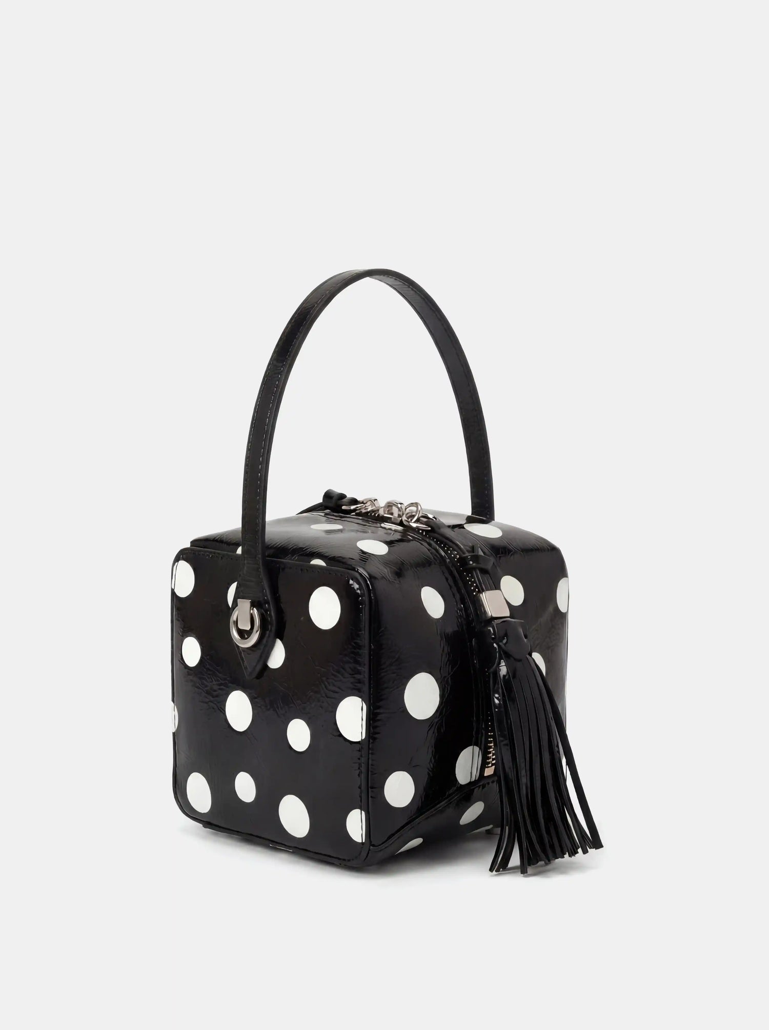 Black Dots Cube · Tassel Box Bag