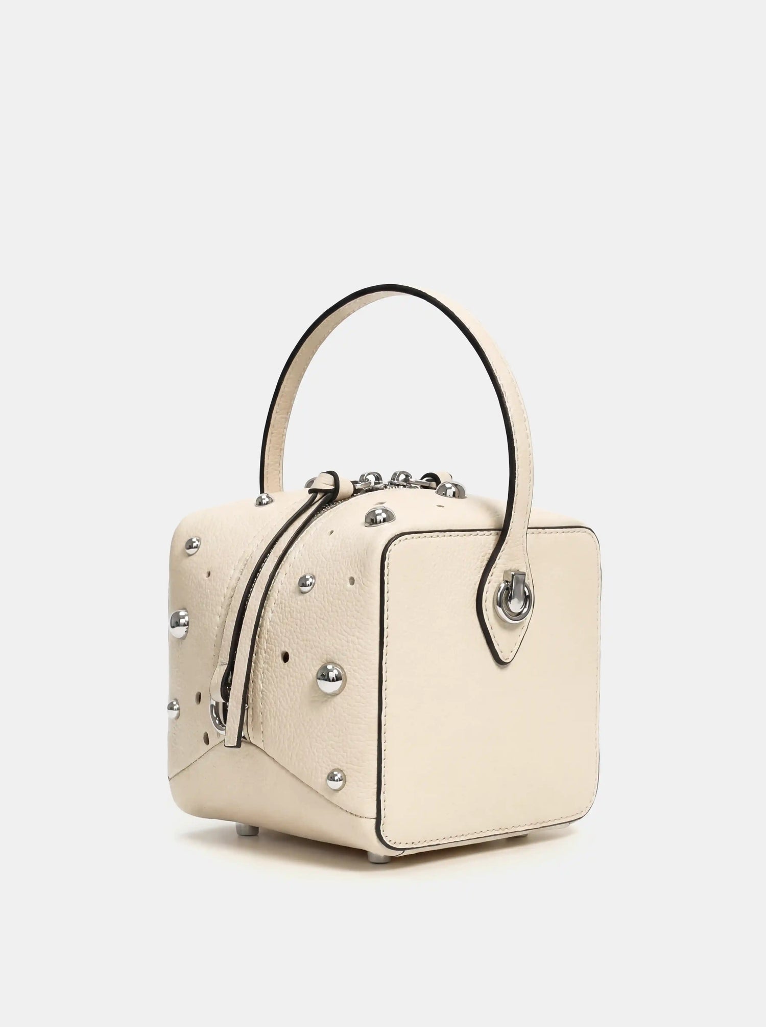 The Frost Cube · Studded Sheepskin Box Bag