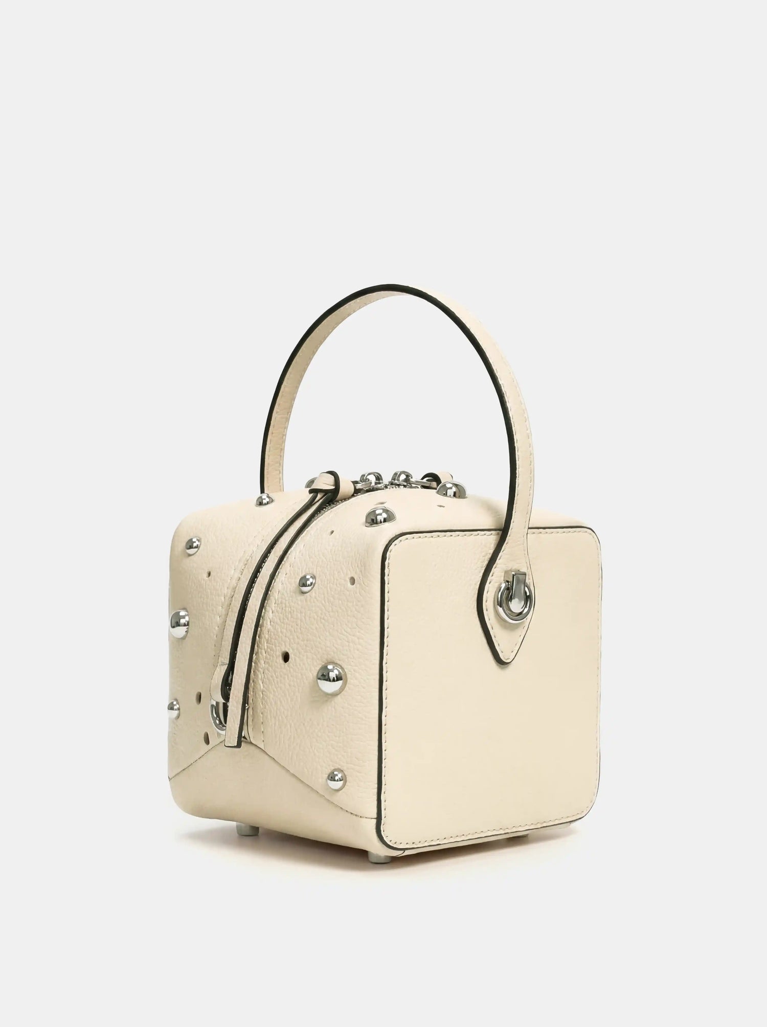 The Frost Cube · Studded Sheepskin Box Bag