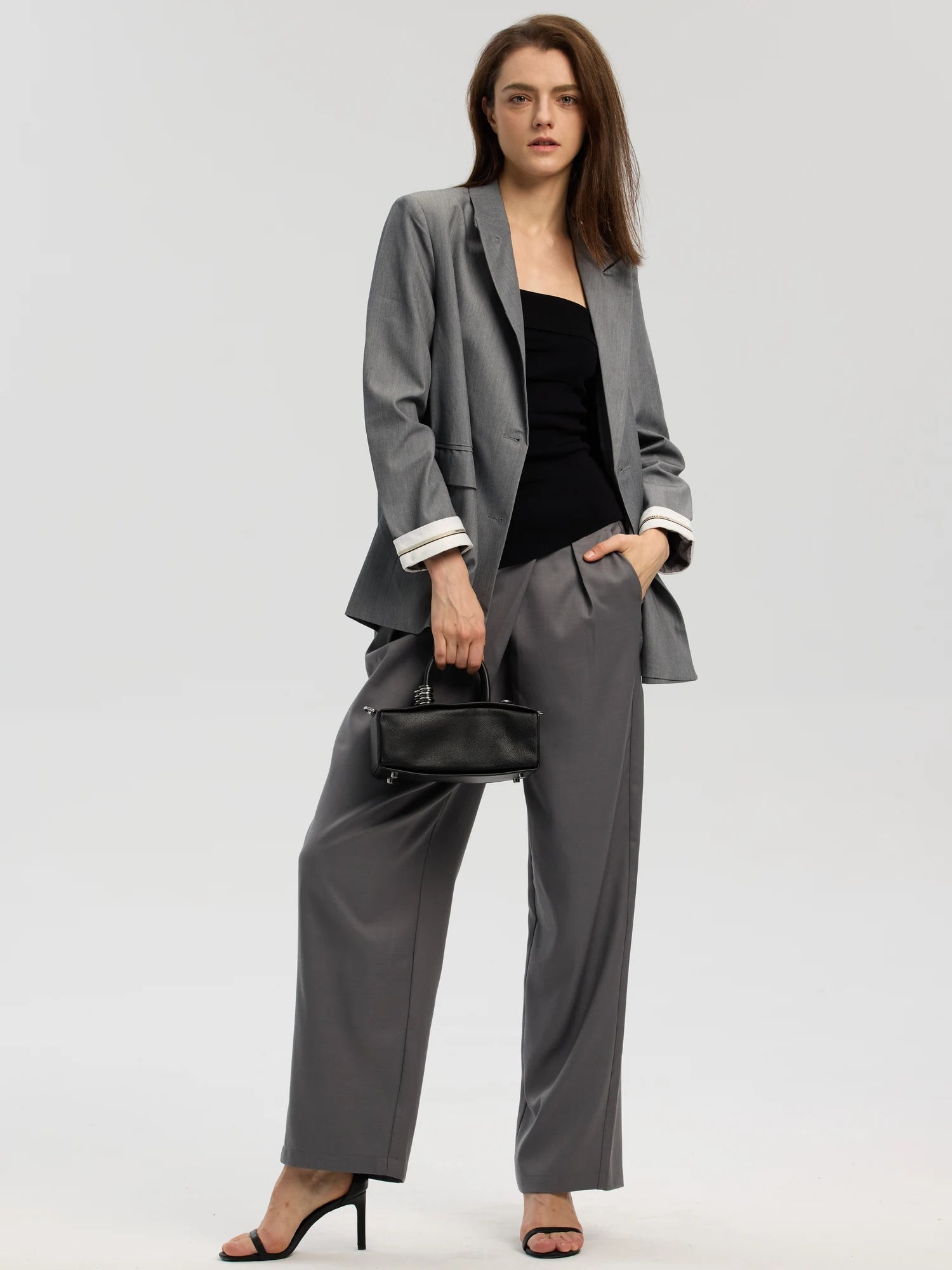 The Bar Structured Baguette · Black Leather