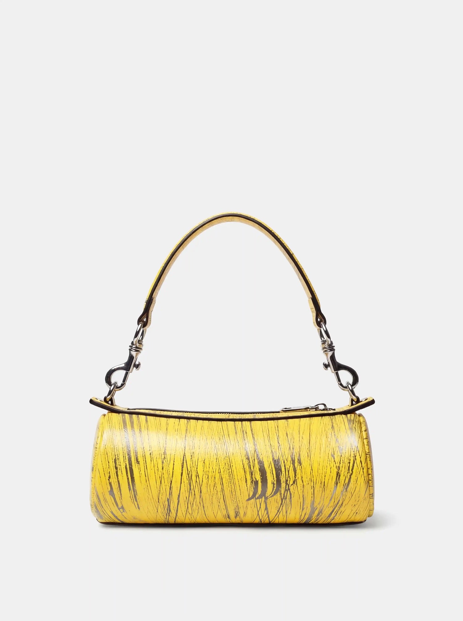 The Cyber-Mech East-West Barrel Bag · Distressed Lemon Sheepskin