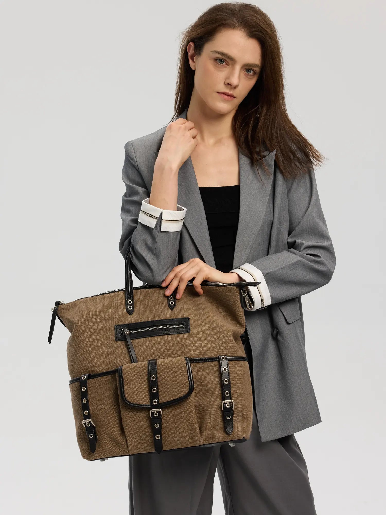 The Nomad-Utility Convertible Backpack · Dune Canvas & Leather