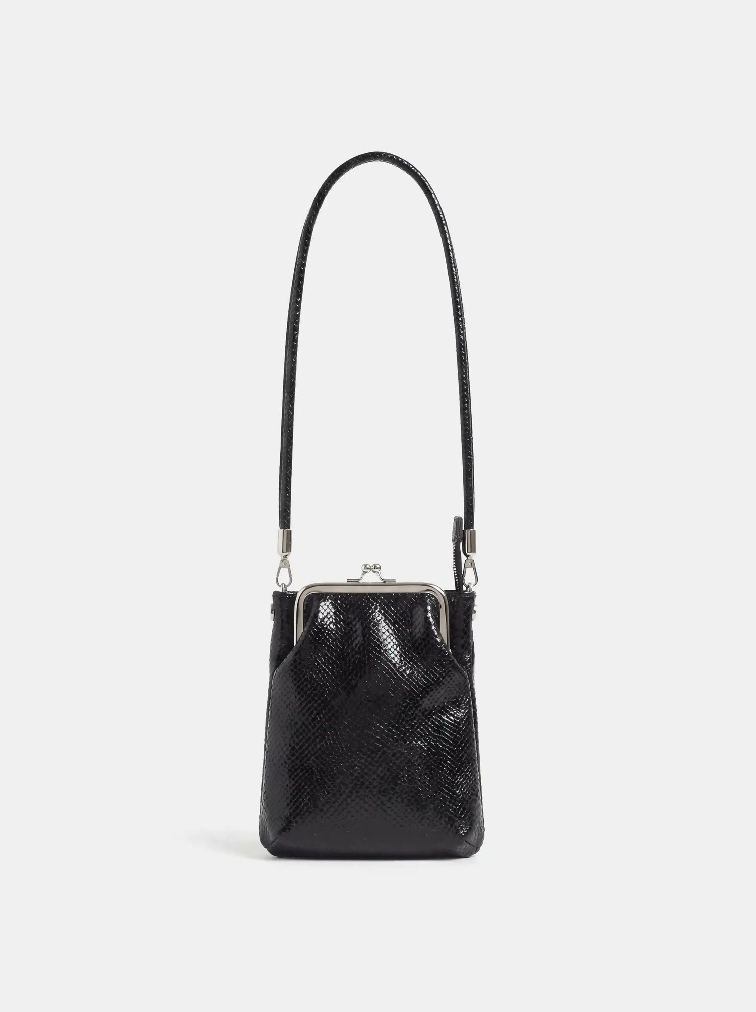 The Neo-Vintage Kiss-Lock Bag · Midnight Black Snake