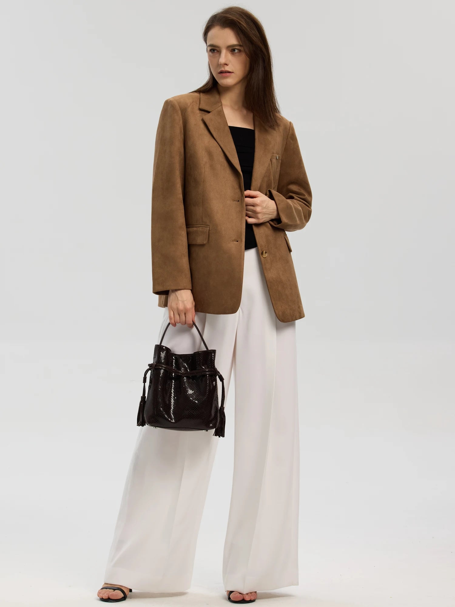 The Serpent Bucket Bag · Espresso Snake