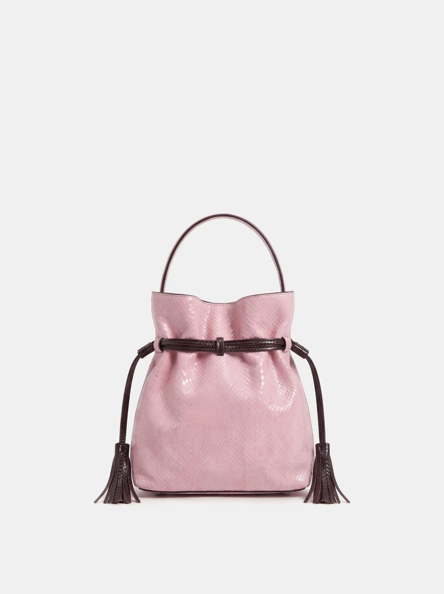 The Serpent Bucket Bag · Pink Snake
