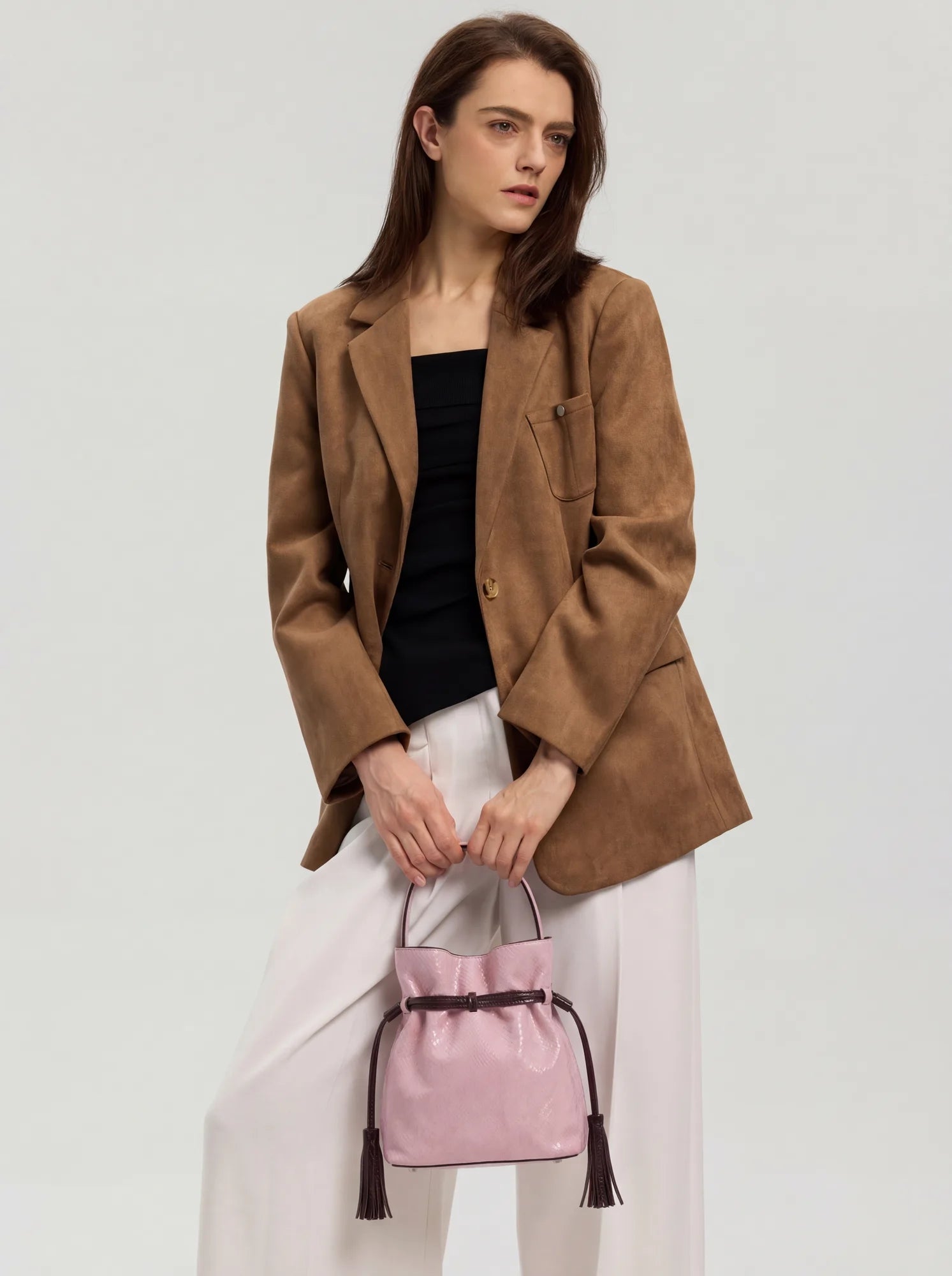 The Serpent Bucket Bag · Pink Snake