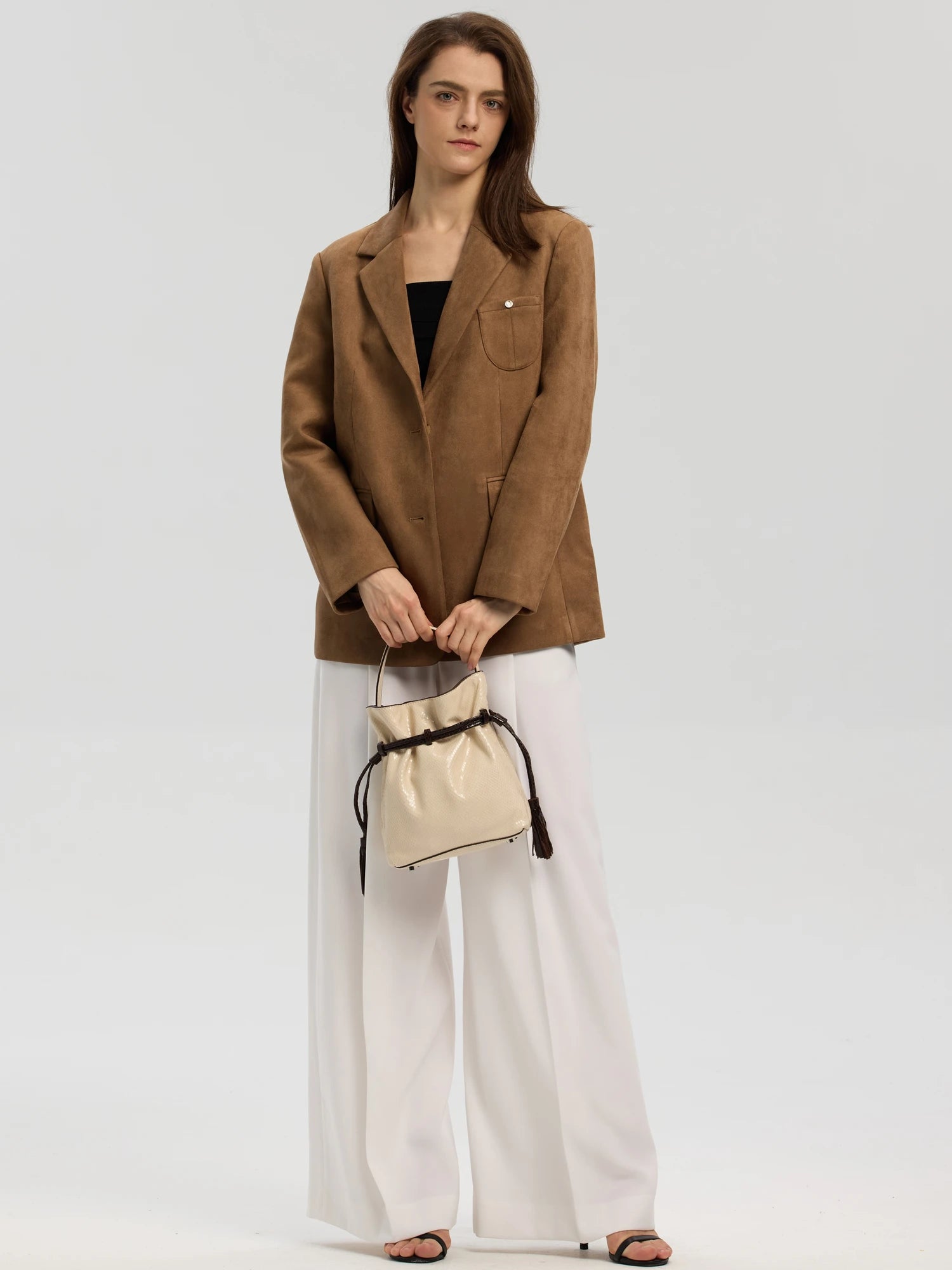 The Serpent Bucket Bag · White Snake